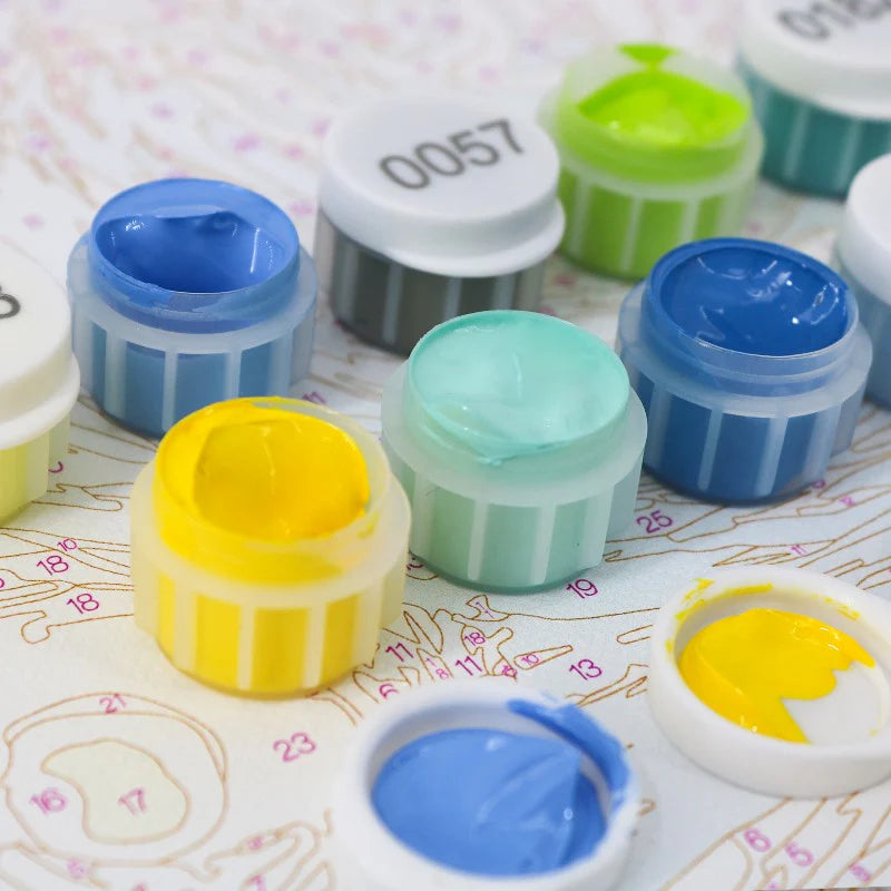 Kit de Peinture Numérotée - 6 mini peintures - coffret cocktails sip & paint