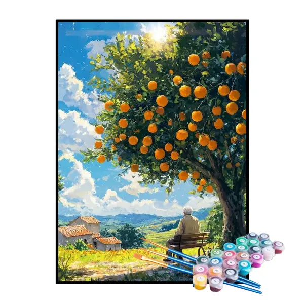 Kit de pintura por números - Laranjeira