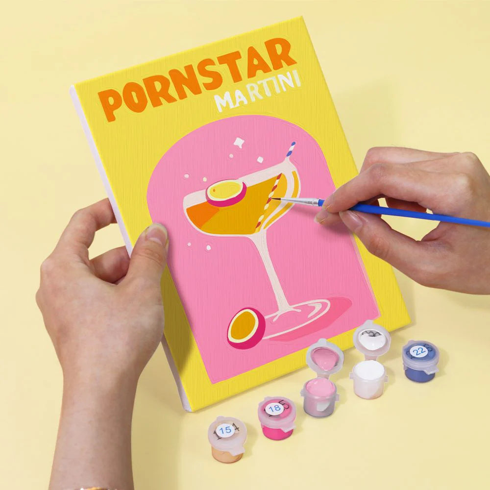 Kit de Peinture Numérotée - 6 mini peintures - coffret cocktails colorés