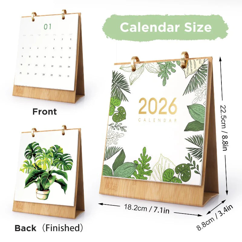 Kit de Peinture Numérotée - Calendrier de Bureau 2026 Peinture par Numéros | édition plantes