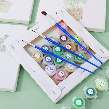Kit de Peinture Numérotée - 9 mini peintures - coffret plantes d'intérieur