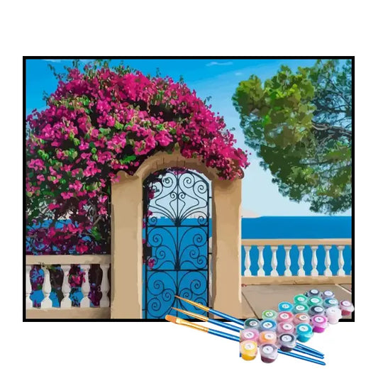 Kit de pintura por números - Terraza junto al mar de Florida