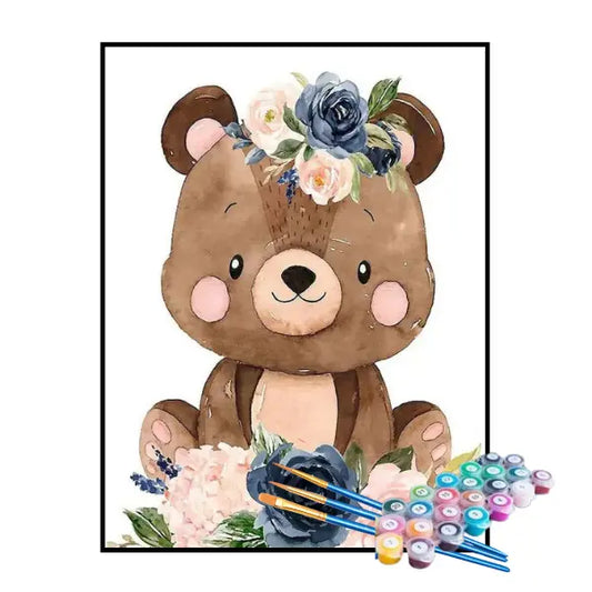 Kit de pintura por números - Osito de peluche