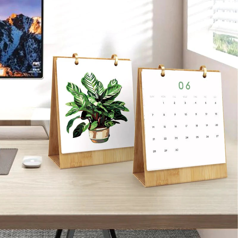 Kit de Peinture Numérotée - Calendrier de Bureau 2026 Peinture par Numéros | édition plantes