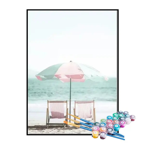 Kit de pintura por números - Sombrilla de playa