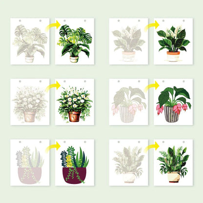 Kit de Peinture Numérotée - Calendrier de Bureau 2026 Peinture par Numéros | édition plantes