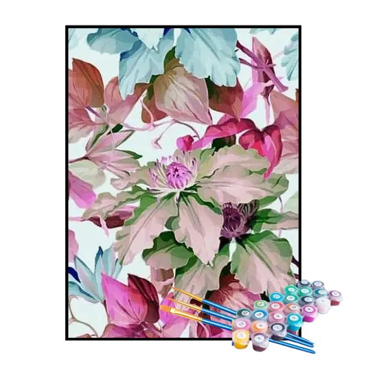 Kit de pintura por números - Flores de colores