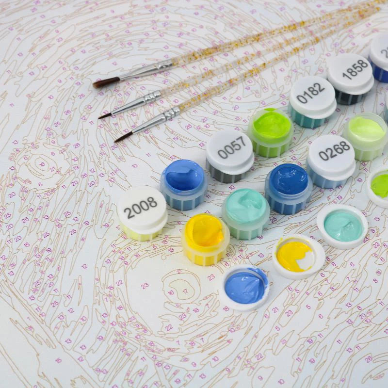 Kit de Peinture Numérotée - 6 mini peintures - coffret cocktails sip & paint