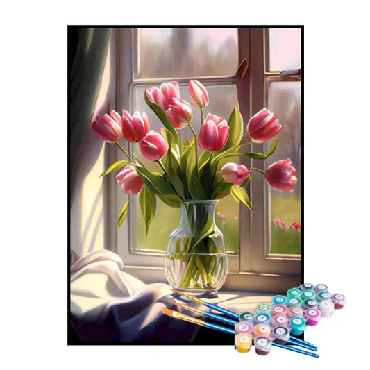 Kit de pintura por números - Tulipanes