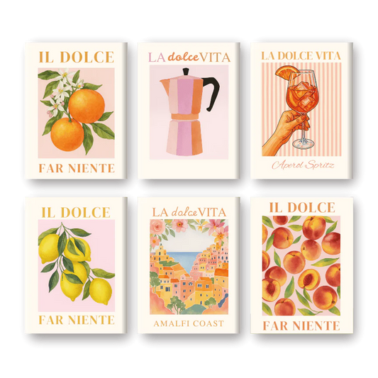 Kit de Peinture Numérotée - 6 mini peintures - coffret italien dolce vita