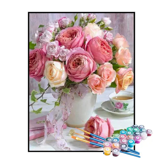 Kit de pintura por números - Ramo de rosas