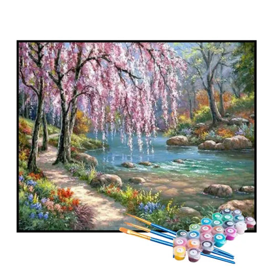 Kit de pintura por números - Sendero del jardín