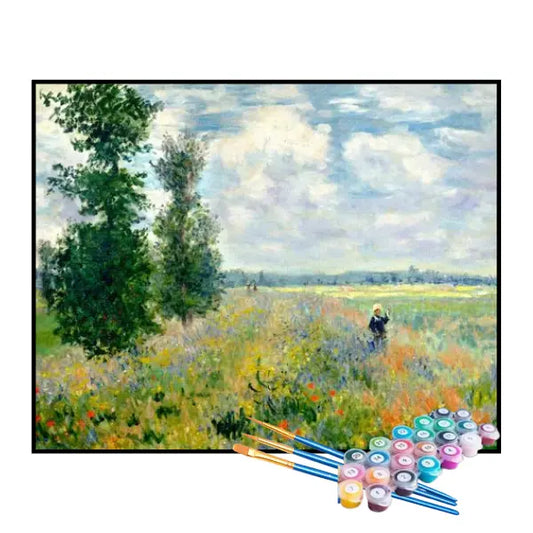 Kit de pintura por números - Campo de amapolas, Claude Monet