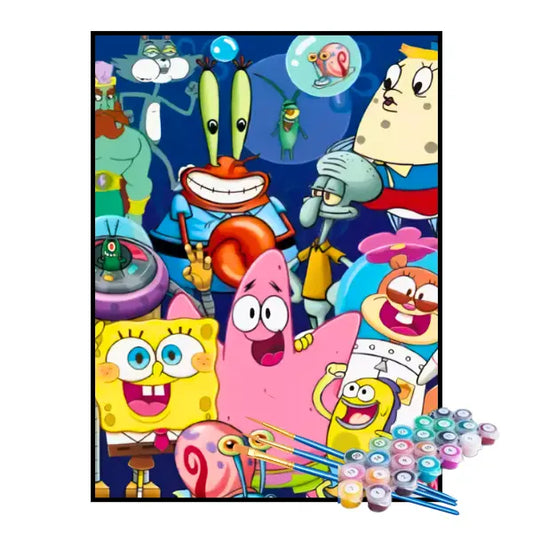 Kit de pintura por números - Bob Esponja
