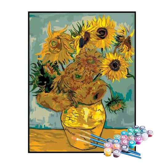 Kit de pintura por números: Girasoles de Van Gogh