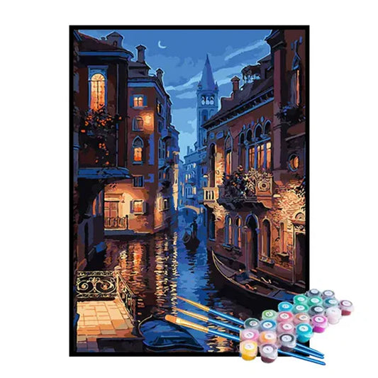 Kit de pintura por números - Canales de Venecia